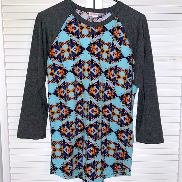 LuLaRoe Aztec Randy Baseball Tee - Picture 1 of 2